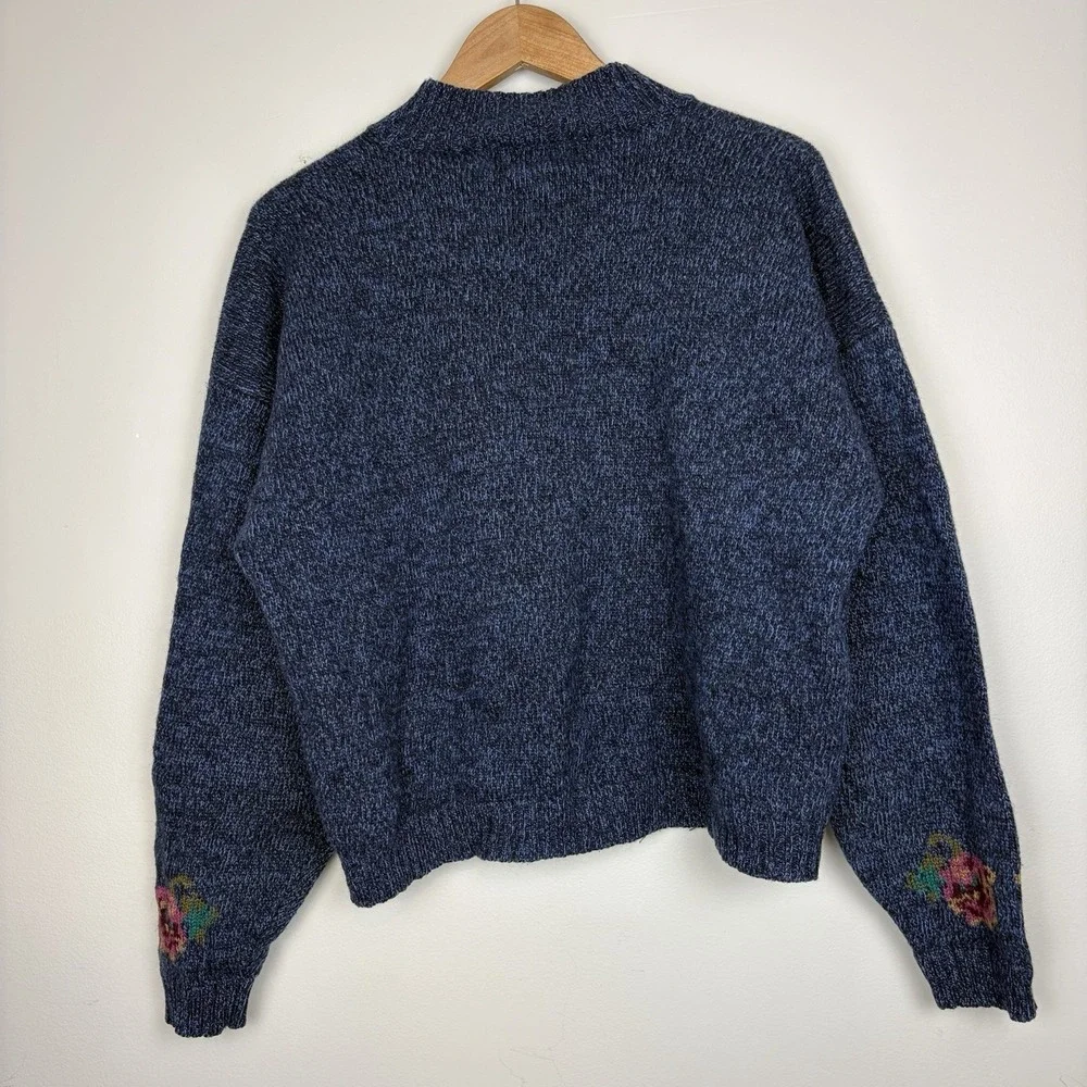 Vtg Women's Eddie Bauer Wool Blend Cardigan Sweater Grannycore Grandma Sz L - Picture 10 of 14